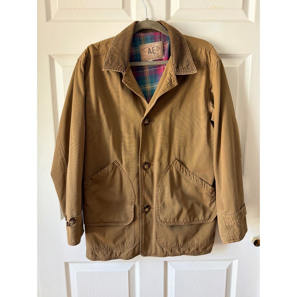 American Eagle 90s Vintage Field Chore Barn Jacket Men Large Canvas Flannel